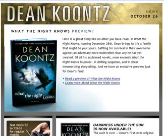 Dean Koontz Newsletter