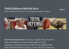 Total Defense Martial Arts website